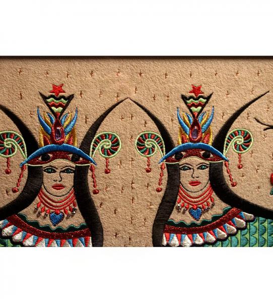 EL İŞLEMELİ ''ŞAHMERAN'' NAKIŞLI AYNA