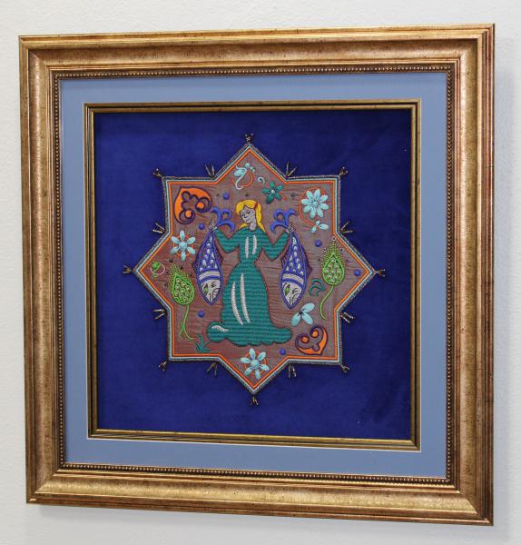 Bolluk, Bereket Simgesi ''Balıklı Kız'' Nakışlı Tablo